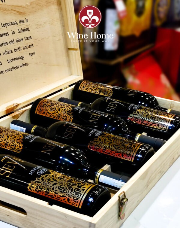 rượu vang ý seven7 merlot