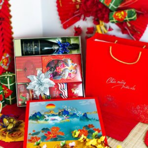 Hộp quà tết cao cấp 2025 Tết An Nhiên 01 | Rượu Vang Nhập Khẩu Cao Cấp Hộp quà tết cao cấp 2025 Tết An Nhiên 01