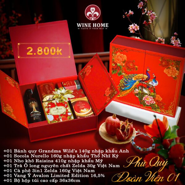 Hộp quà tết cao cấp 2025 Phú Quý Đoàn Viên 01