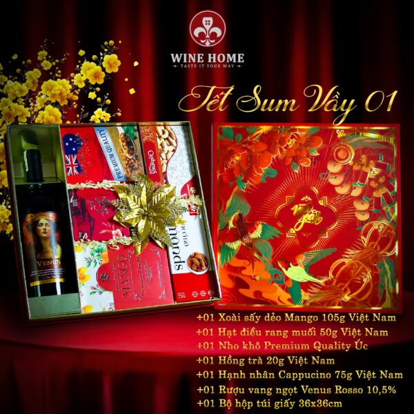 Hộp quà tết cao cấp 2025 Tết Sum Vầy