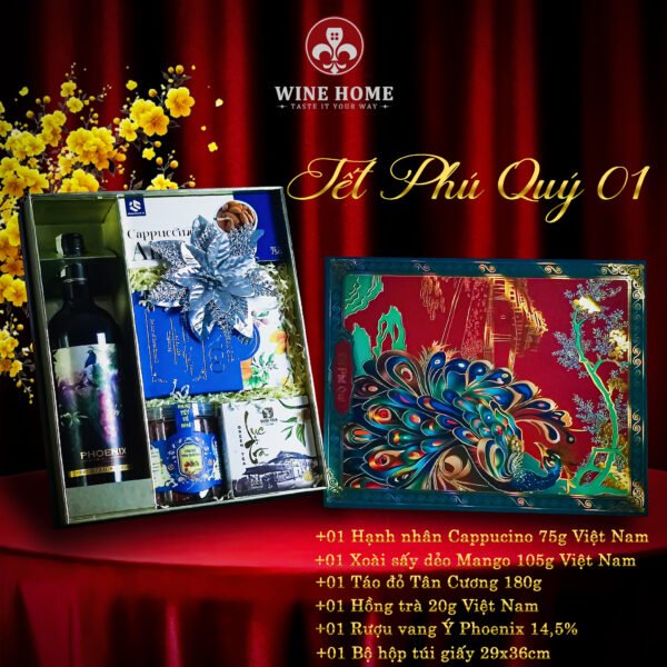 Hộp quà tết cao cấp 2025 Tết Phú Quý 01