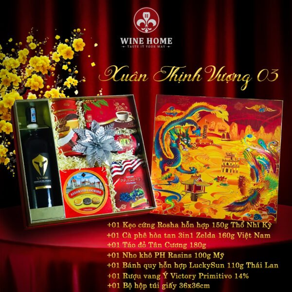 Hộp quà tết cao cấp 2025 Xuân thịnh vượng 03