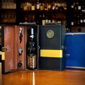 Hộp quà rượu vang 1 chai rượu Ý Seven7 Merlot