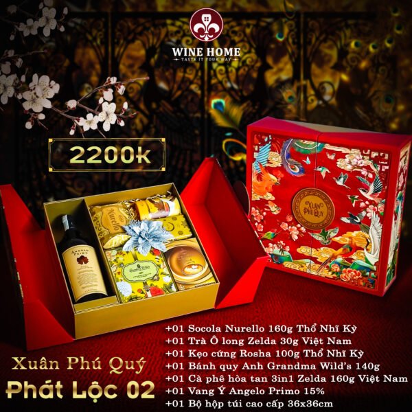 Hộp quà tết cao cấp 2025 Xuân Phú Quý Phát Lộc 02