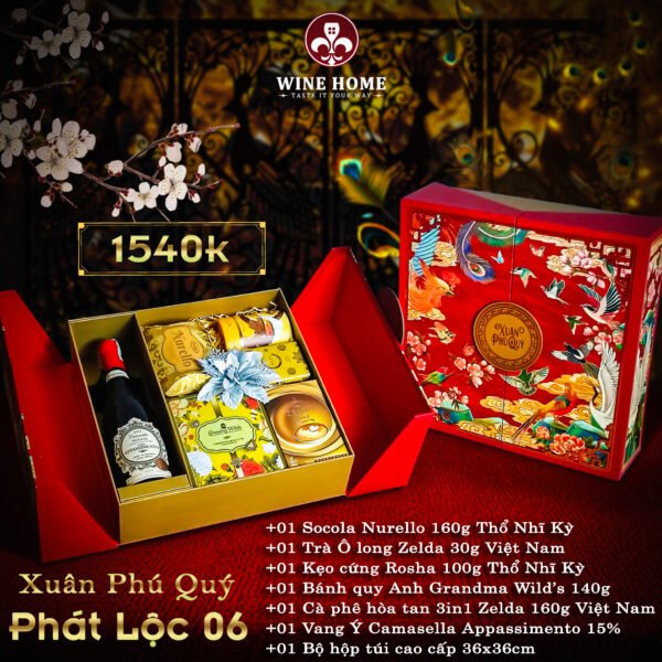 Hộp quà tết cao cấp 2025 Xuân Phú Quý Phát Lộc 06