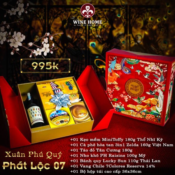 Hộp quà tết cao cấp 2025 Xuân Phú Quý Phát Lộc 07