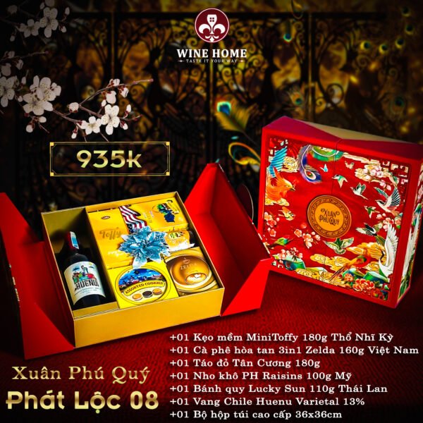 Hộp quà tết cao cấp 2025 Xuân Phú Quý Phát Lộc 08
