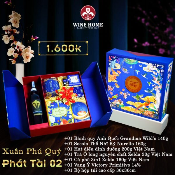 Hộp quà tết cao cấp 2025 Xuân Phú Quý Phát Tài 02