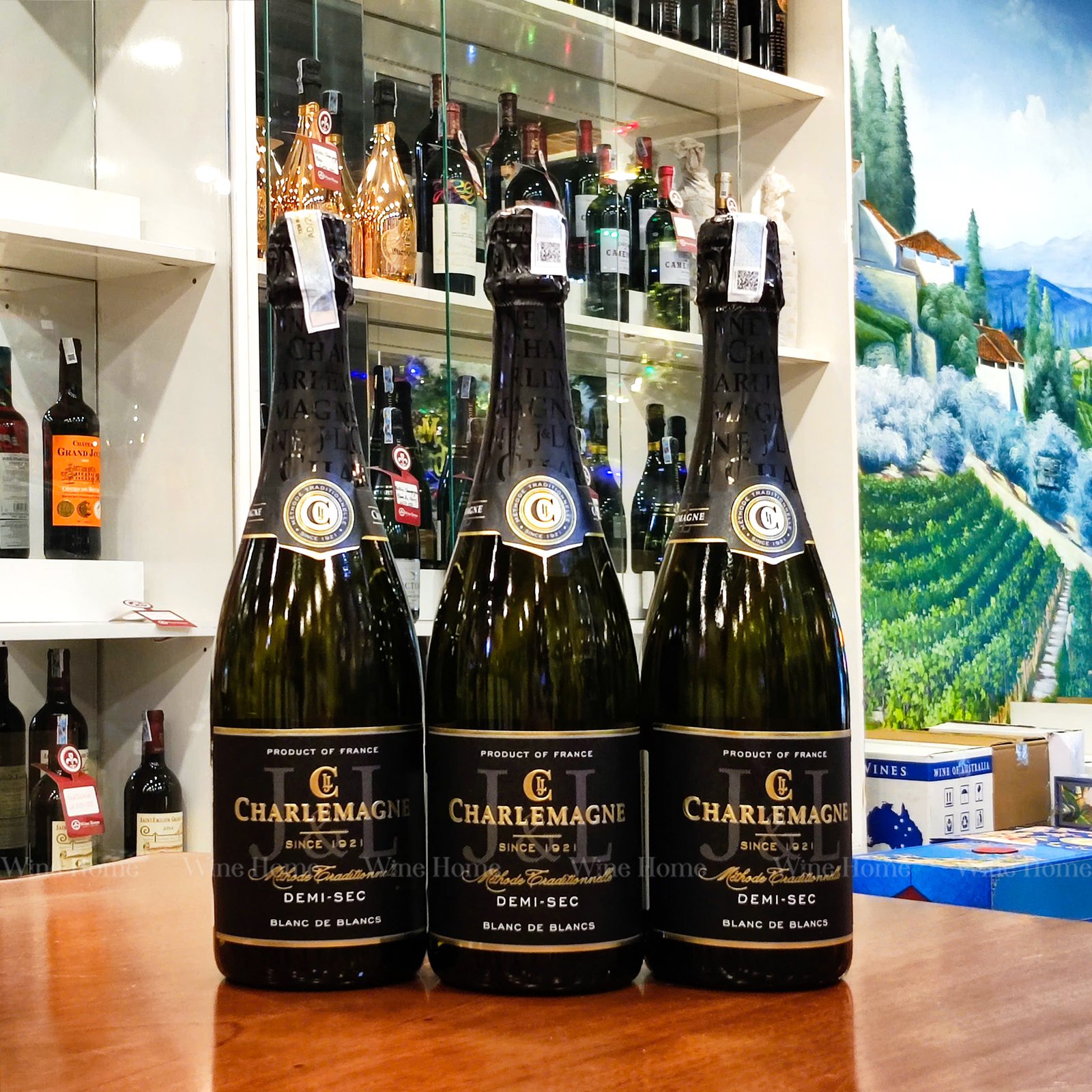 Rượu Sparkling Charlemagne Demi Sec Blanc De Blancs Rượu Sparkling Charlemagne Demi Sec Blanc De Blancs