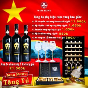 CHƯƠNG TRÌNH KHUYẾN MẠI RƯỢU VANG 2: MUA VANG – TẶNG TỦ BẢO QUẢN VANG & COMBO PHỤ KIỆN SANG TRỌNG
