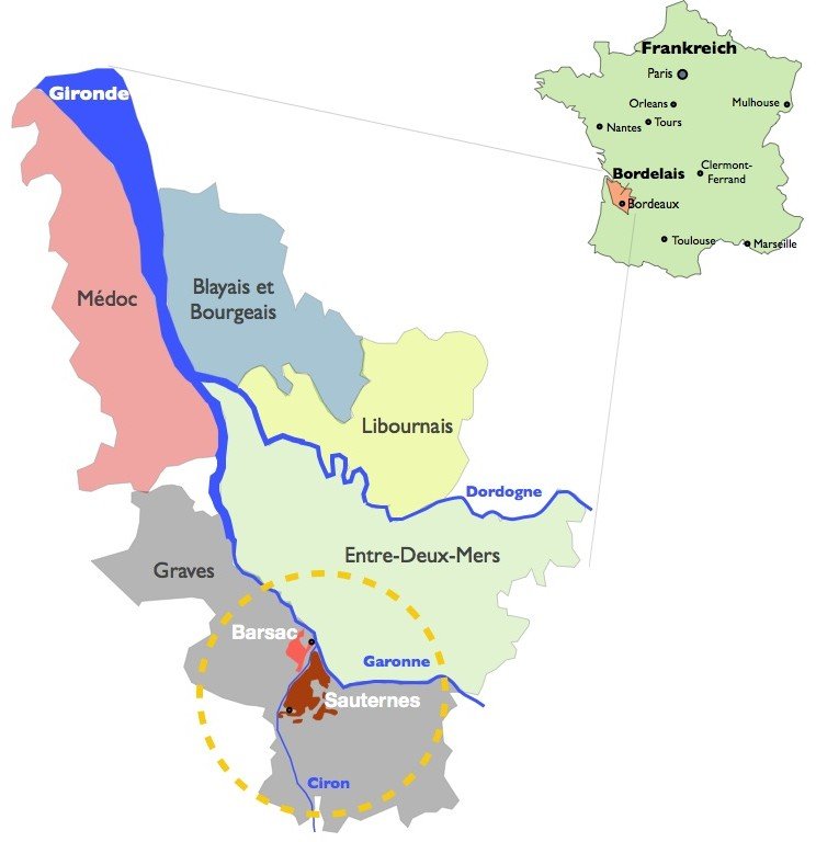 Sauternes Là Gì? Khám Phá Dòng Rượu Vang Ngọt Danh Giá Nhất Bordeaux | Rượu Vang Nhập Khẩu Cao Cấp Vùng làm rượu vang Sauternes