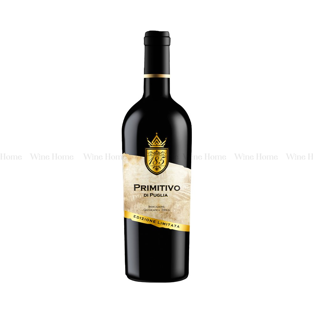 Rượu vang Ý 185 Primitivo di Puglia – Siêu phẩm vang Ý 18,5% cho người yêu vị mạnh mẽ | Rượu Vang Nhập Khẩu Cao Cấp Rượu vang Ý 185 Primitivo di Puglia
