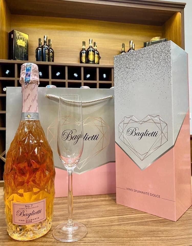 Baglietti No.7 Spumante Rose – Vang Nổ Hồng Ý Extra Dry Sang Trọng Cho Mọi Dịp | Rượu Vang Nhập Khẩu Cao Cấp Baglietti No.7 Spumante Rose