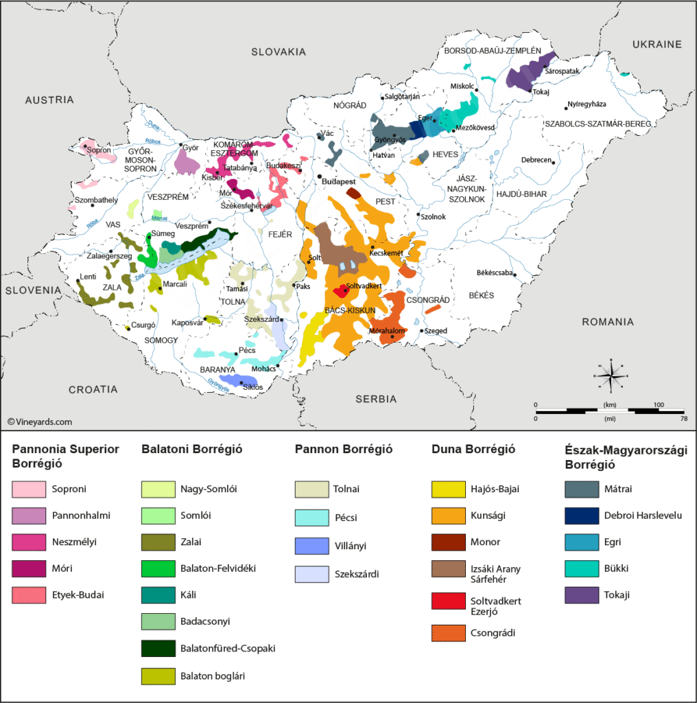 Hungary Wine Map | Rượu Vang Nhập Khẩu Cao Cấp