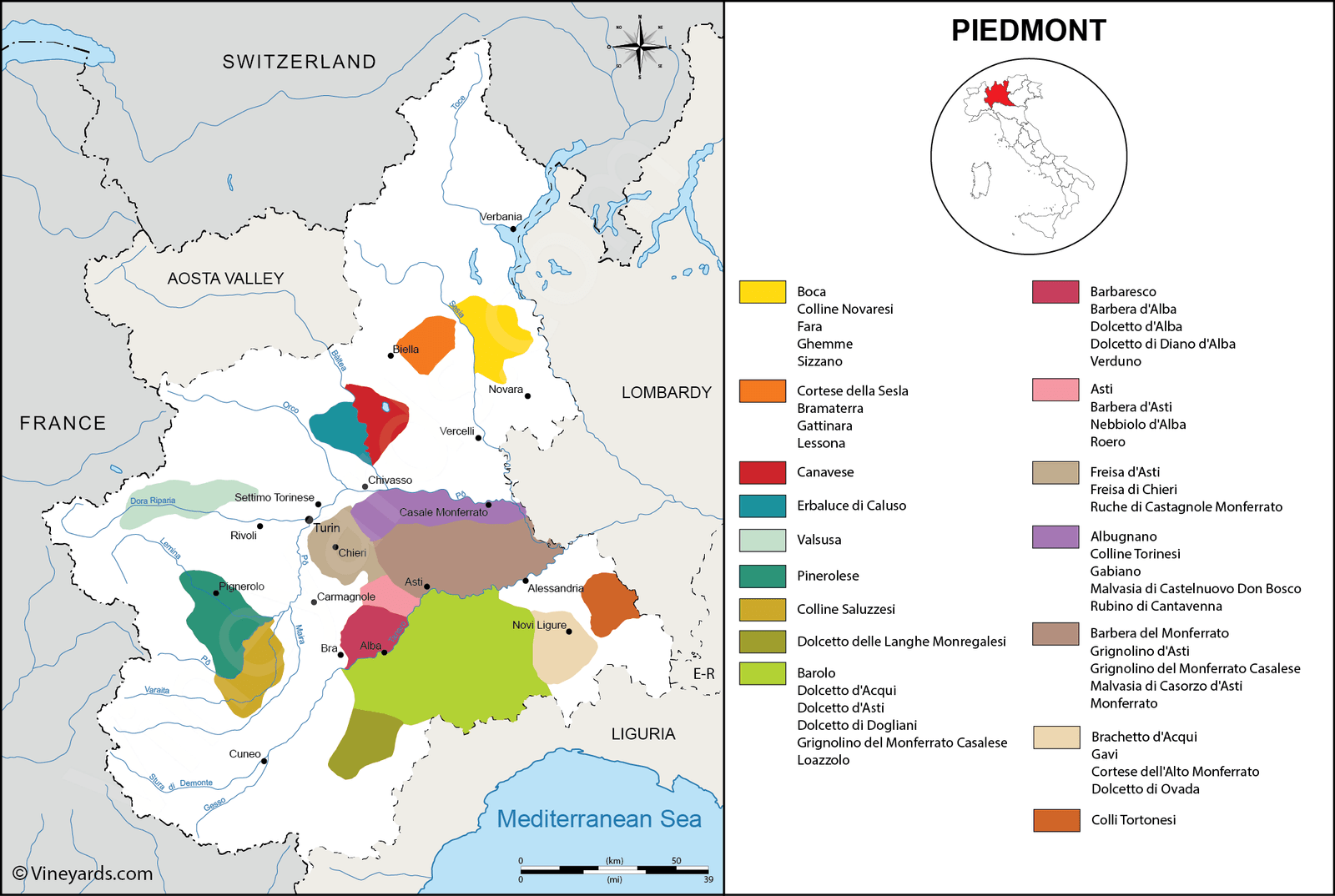 Tìm hiểu vùng rượu vang Piedmont – Vùng rượu vang hảo hạng của Ý, nơi khai sinh Barolo | Rượu Vang Nhập Khẩu Cao Cấp Piedmont