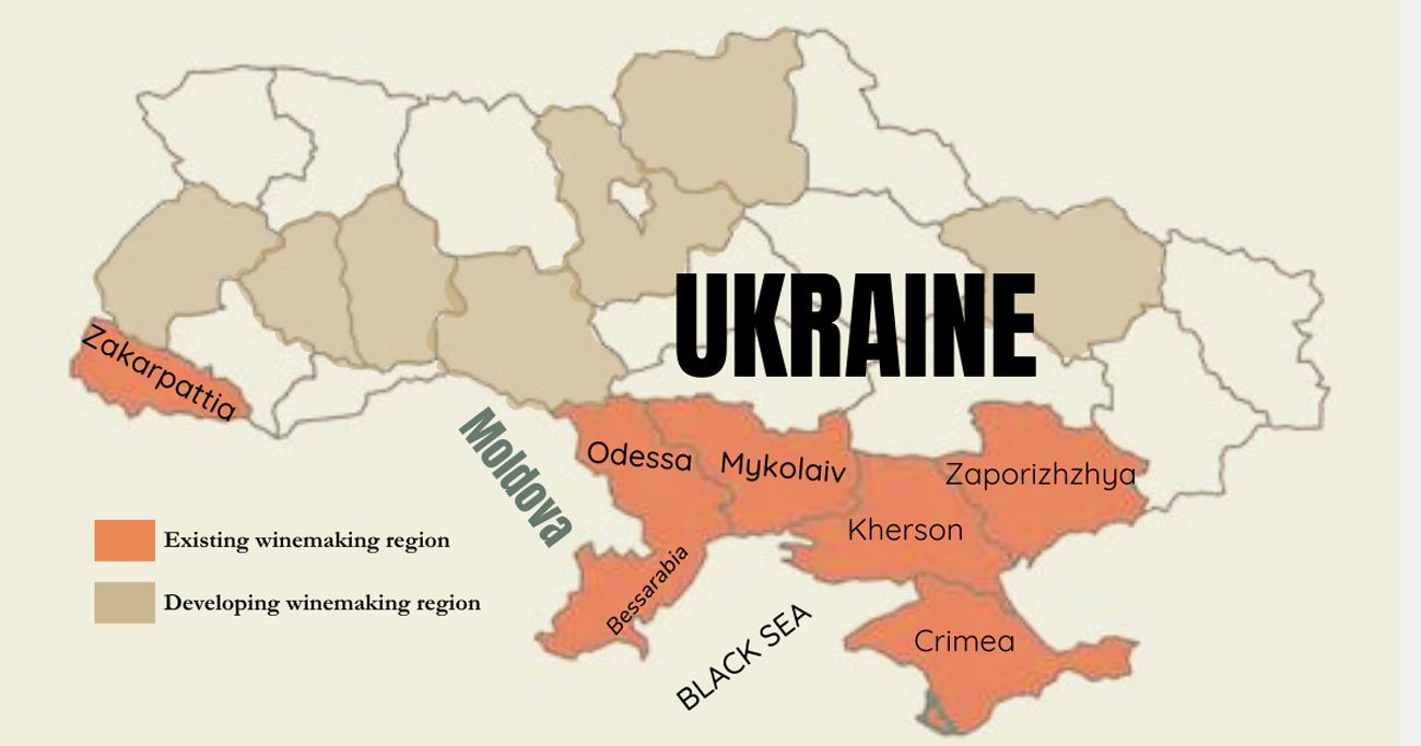 Khám Phá Rượu Vang Ukraina – Viên Ngọc Đông Âu Trong Thế Giới Vang | Rượu Vang Nhập Khẩu Cao Cấp Bản đồ rượu vang Ukraina