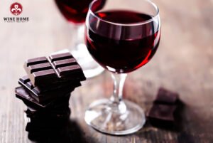 Vang đỏ và socola