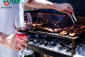 Uống vang đỏ với thịt nướng