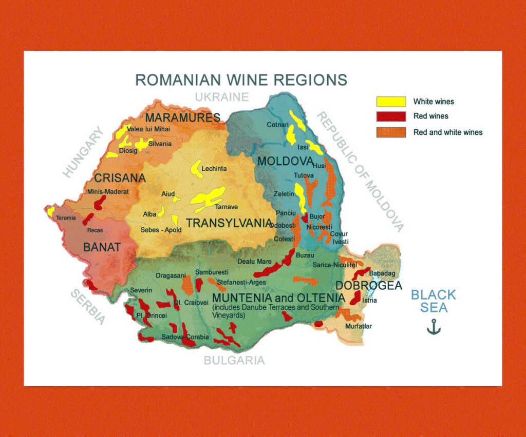 Khám Phá Rượu Vang Romania – Hương vị cổ xưa hồi sinh | Rượu Vang Nhập Khẩu Cao Cấp Bản đồ Rượu Vang Romania