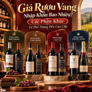Giá Rượu Vang Nhập Khẩu Bao Nhiêu? Các Phân Khúc Từ Phổ Thông Đến Cao Cấp