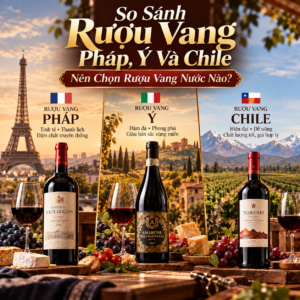 So Sánh Rượu Vang Pháp, Ý Và Chile – Nên Chọn Rượu Vang Nước Nào?