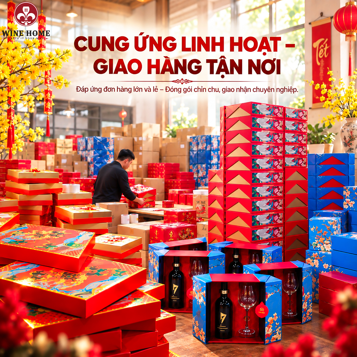 Quà Tặng Doanh Nghiệp Cao Cấp – Giải Pháp Tri Ân Chuyên Nghiệp | Rượu Vang Nhập Khẩu Cao Cấp Năng lực cung ứng linh hoạt - Giao hàng tận nơi